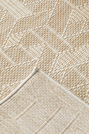 Patio Kudo Cream Natural Modern Indoor Outdoor Geometric Patterned Flatweave Rug